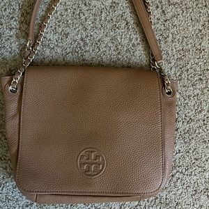 TORY BURCH brown shoulder purse